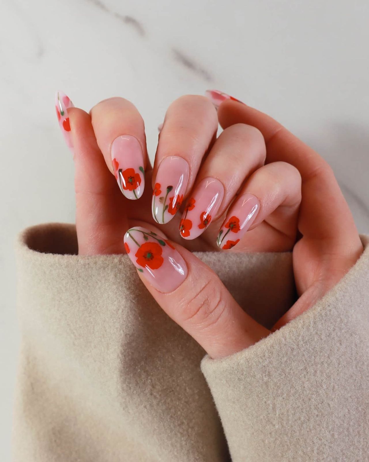 Sheer Pink Poppy French Tips Sheer Pink Poppy French Tips — Painted Petal Nails 2027