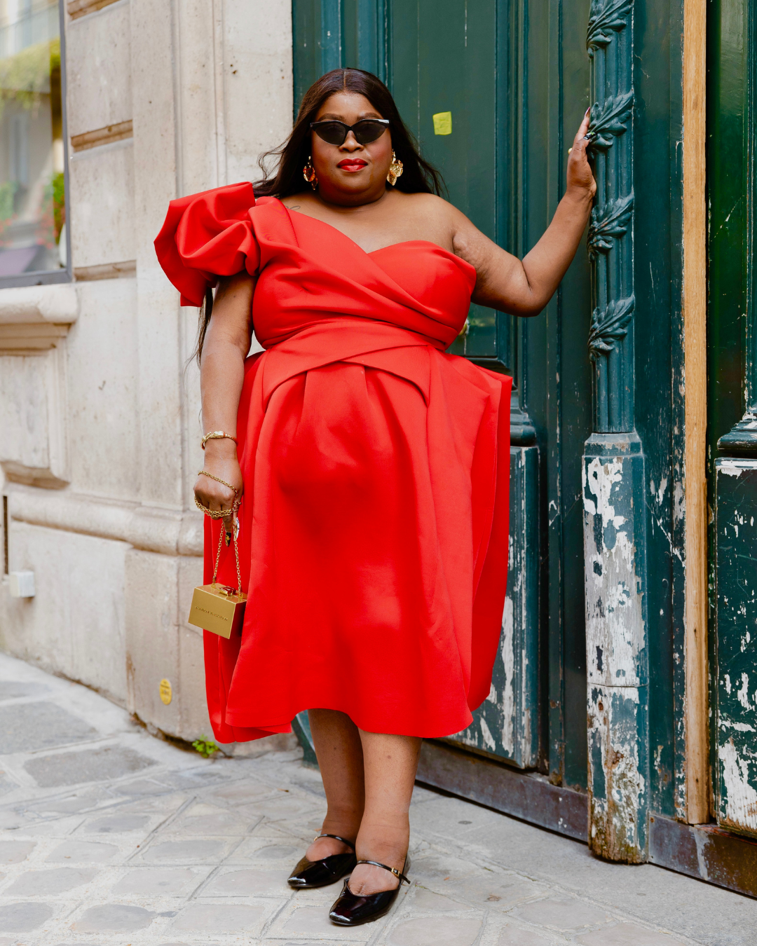 Striking Red One-Shoulder Dress for Cocktail Hour — Curvy Outfits 2027