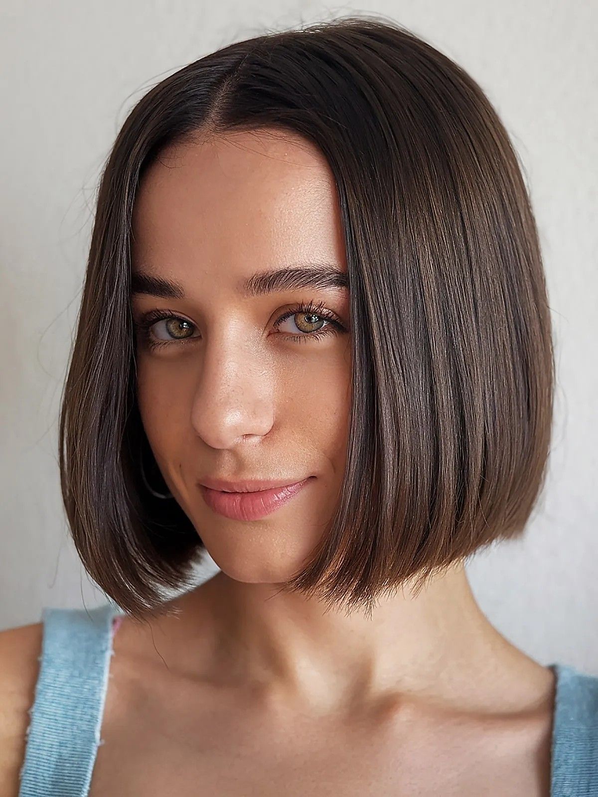 Jaw Length Blunt Bob With Sharp Edges Jaw Length Blunt Bob With Sharp Edges — Bob 2027 for Straight Hair