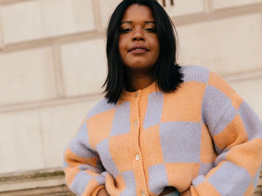 Oversized Checkerboard Knit Cardigan Oversized Checkerboard Knit Cardigan — Fall Cardigan Outfits 2026