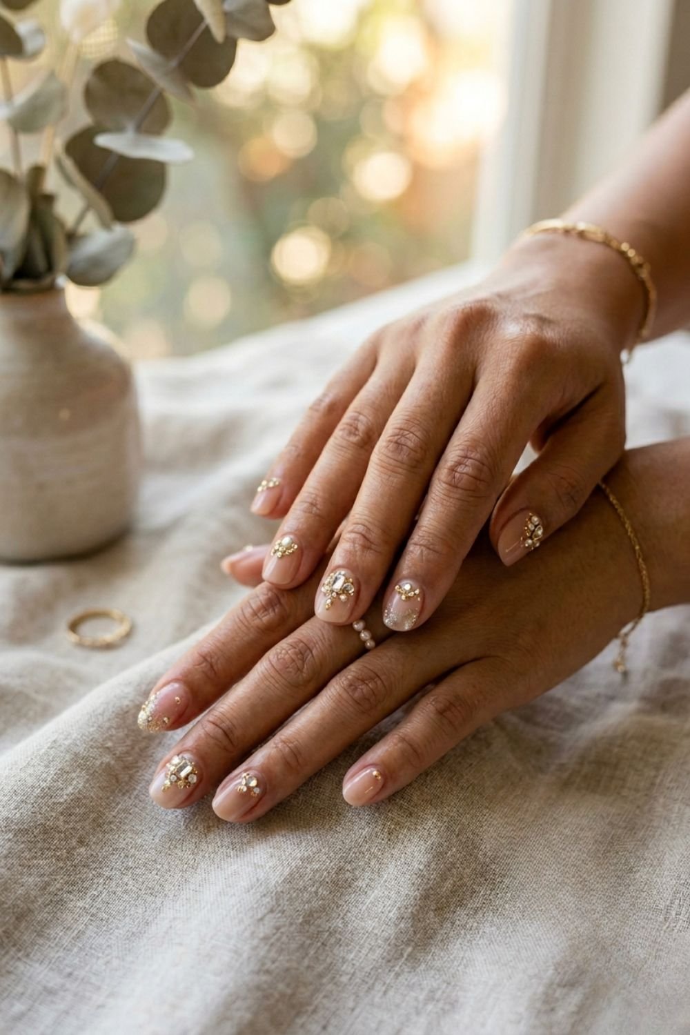Sheer Gradient with Minimalist Dots Sheer Gradient with Minimalist Dots — Simple Short Nails 2027