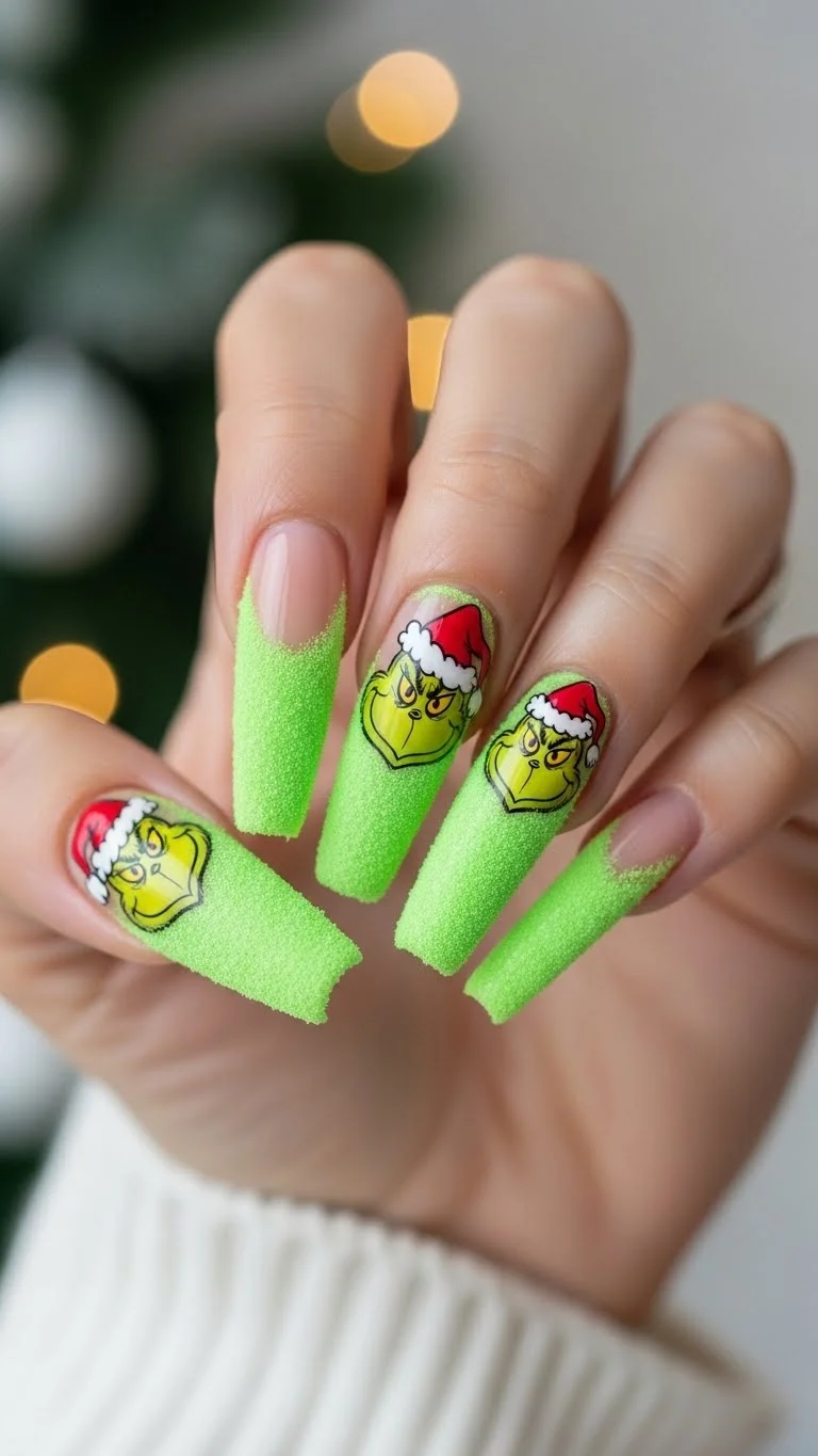 Glitter Iridescent Clear Visual Idea — Long Christmas Nails 2026