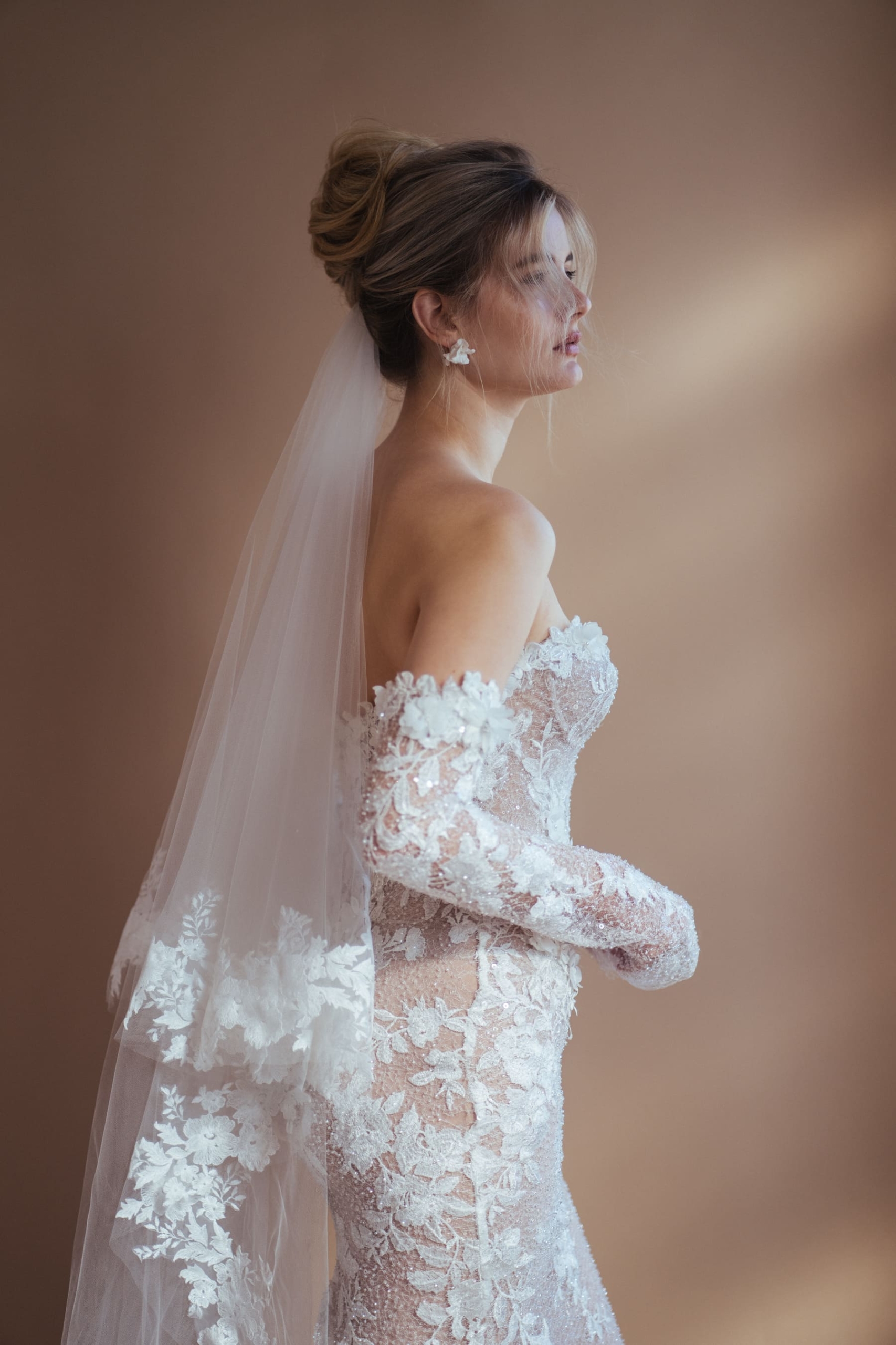 Classic Bun With Lace Veil — Wedding Updos 2027