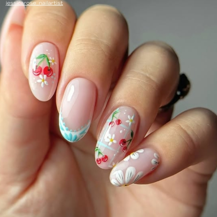 One Hand Close-Up Visual Idea One Hand Close-Up Visual Idea — Flower Nails 2027