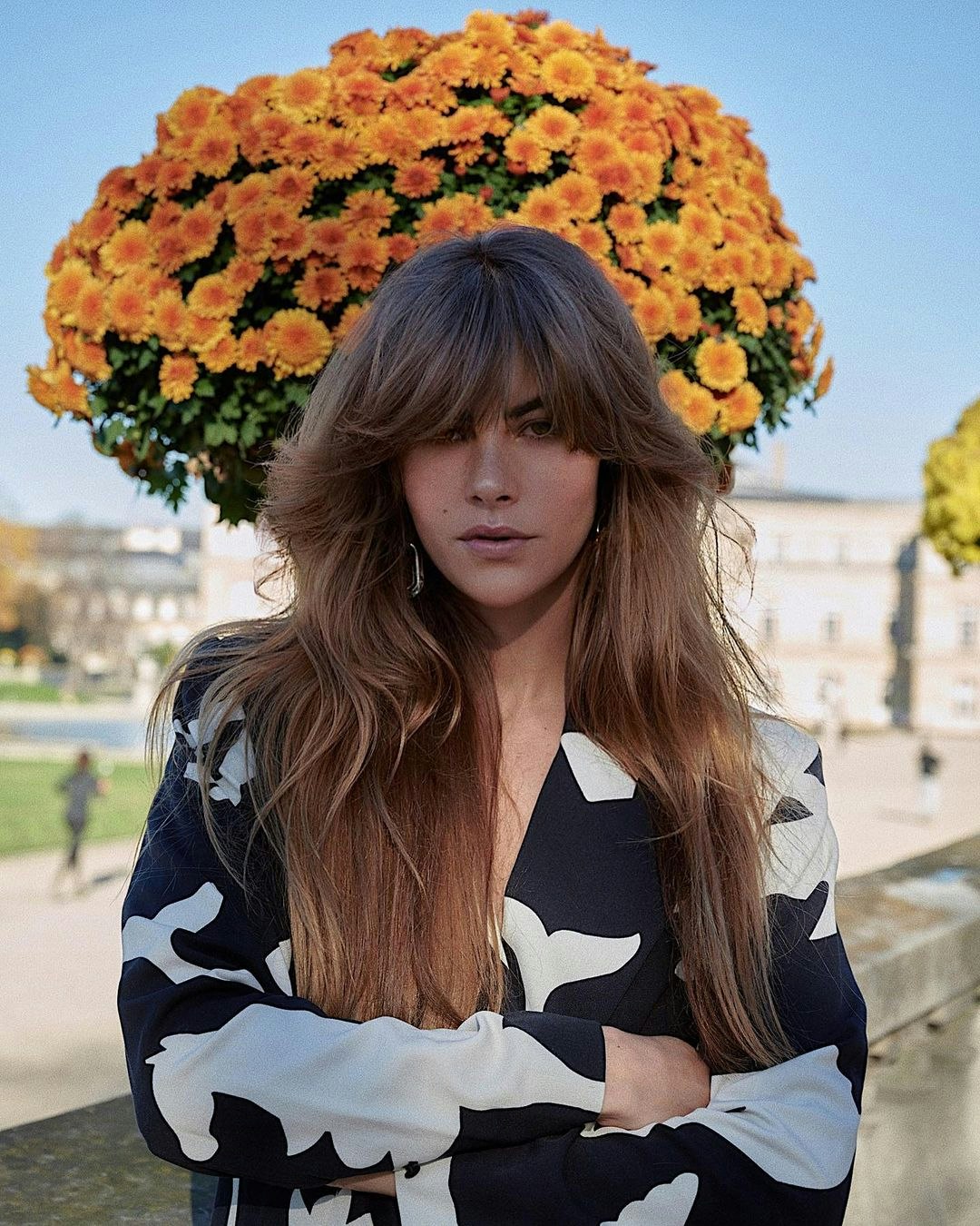 Voluminous Curtain Bangs on Long Shag Voluminous Curtain Bangs on Long Shag — Bangs Trends 2027