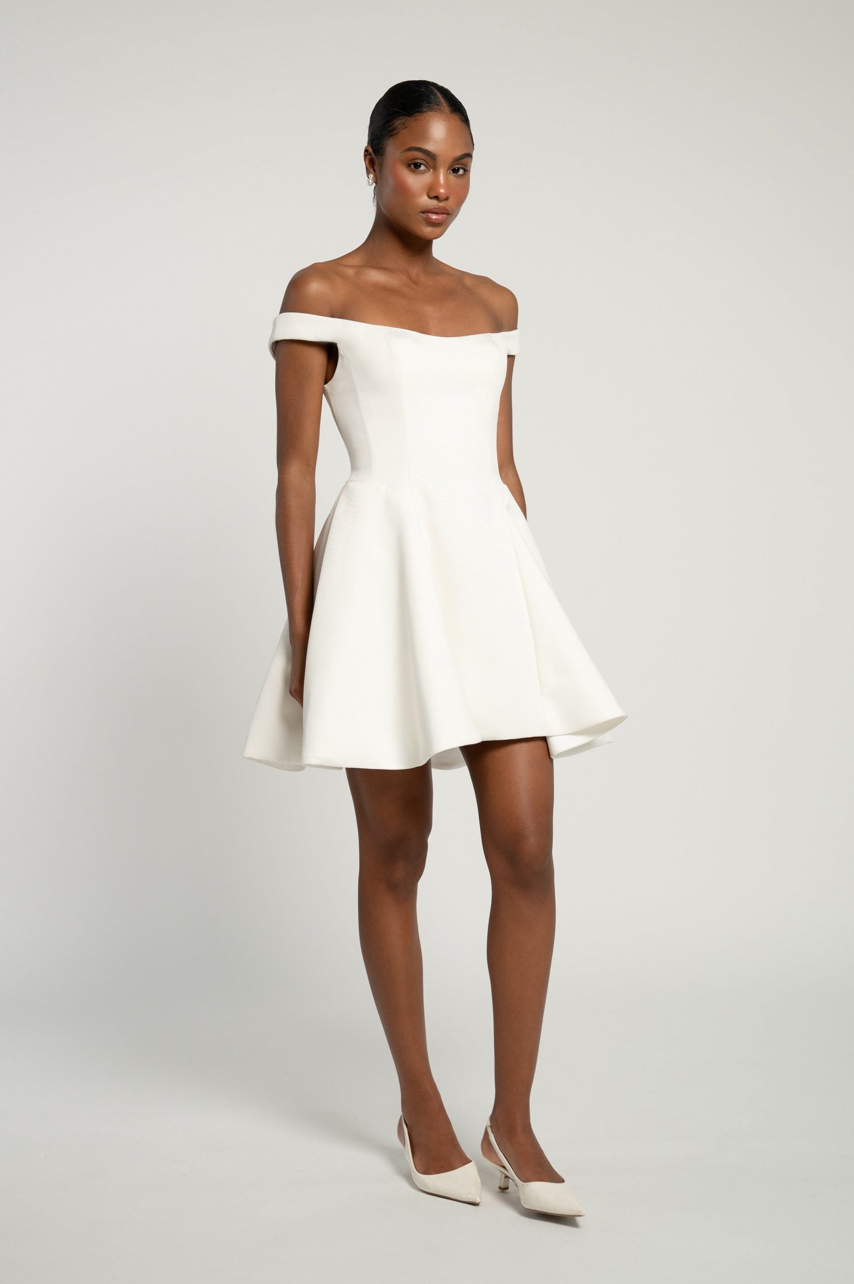 Chic Simplicity: White Off-the-Shoulder Mini Dress for Modern Birthdays Chic Simplicity: White Off-the-Shoulder Mini Dress for Modern Birthdays — Birthday Dresses 2027