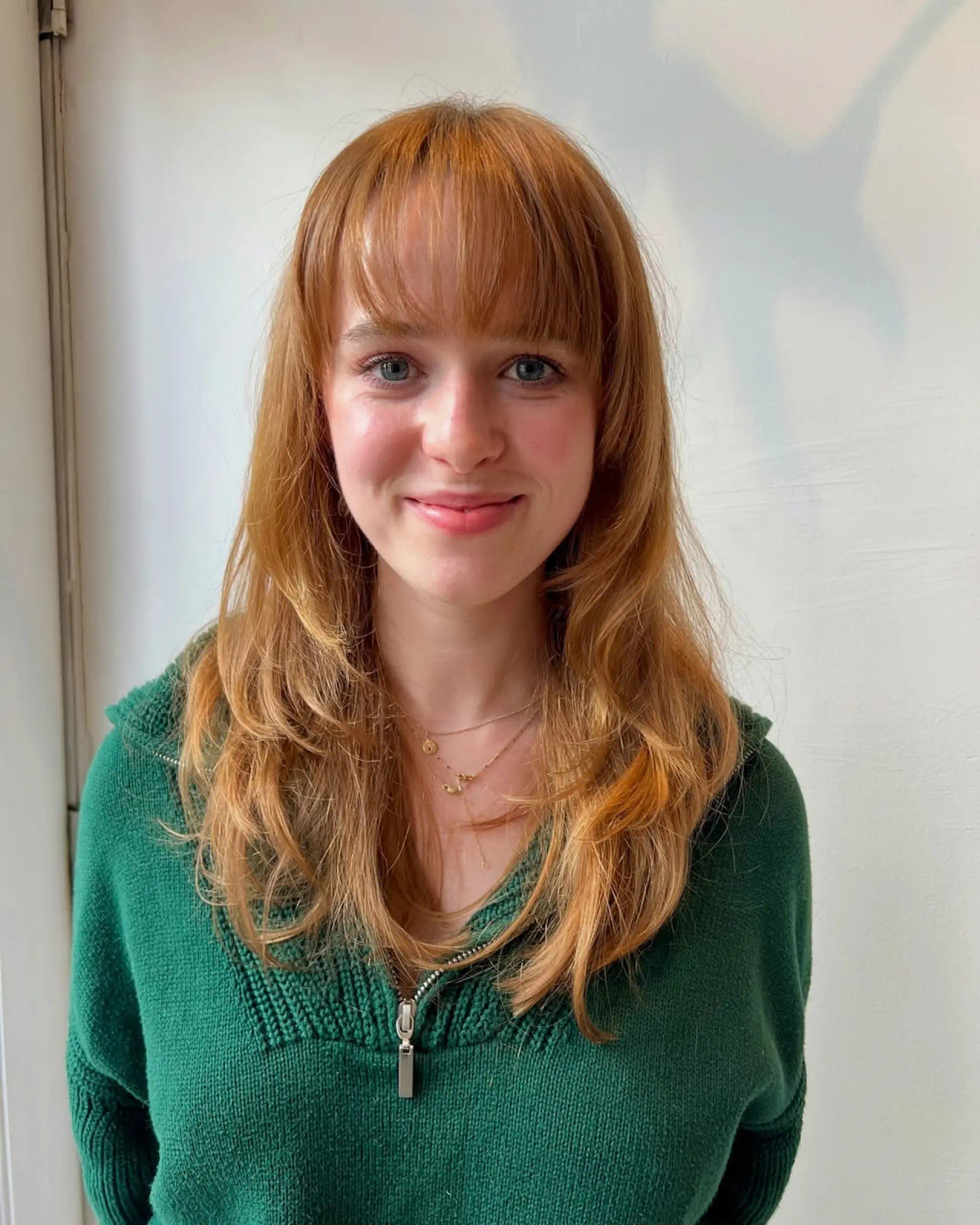 Soft Copper Lob With Bardot Bangs Soft Copper Lob With Bardot Bangs — Copper Penny Hair 2027
