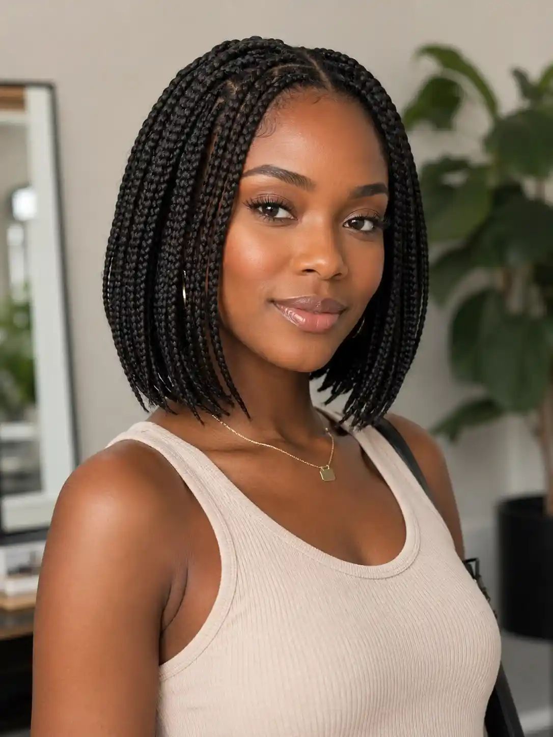 Bob Braids Visual Idea Bob Braids Visual Idea — Knotless Braids 2027 for Round Face