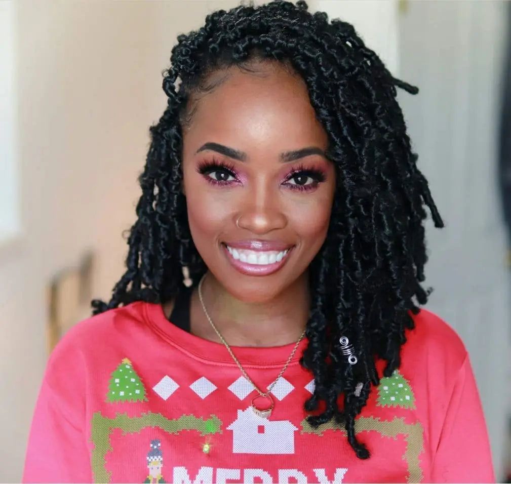 Natural Black Butterfly Locs With Loops Natural Black Butterfly Locs With Loops — Distressed Locs 2027