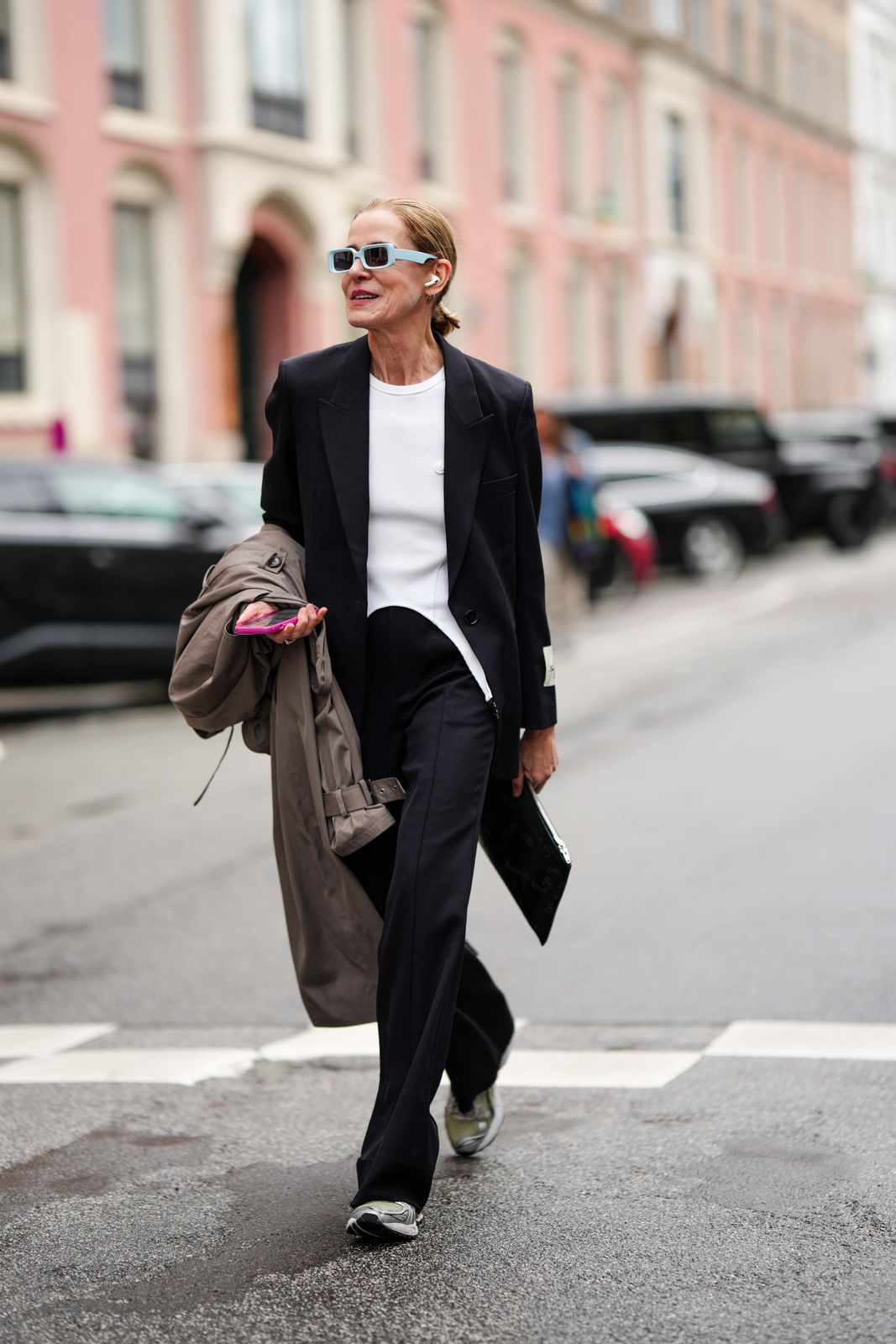 Sneakers and Trench Coat Add Casual Edge to Tailored Black Suit Sneakers and Trench Coat Add Casual Edge to Tailored Black Suit — Tech Office Outfits 2027