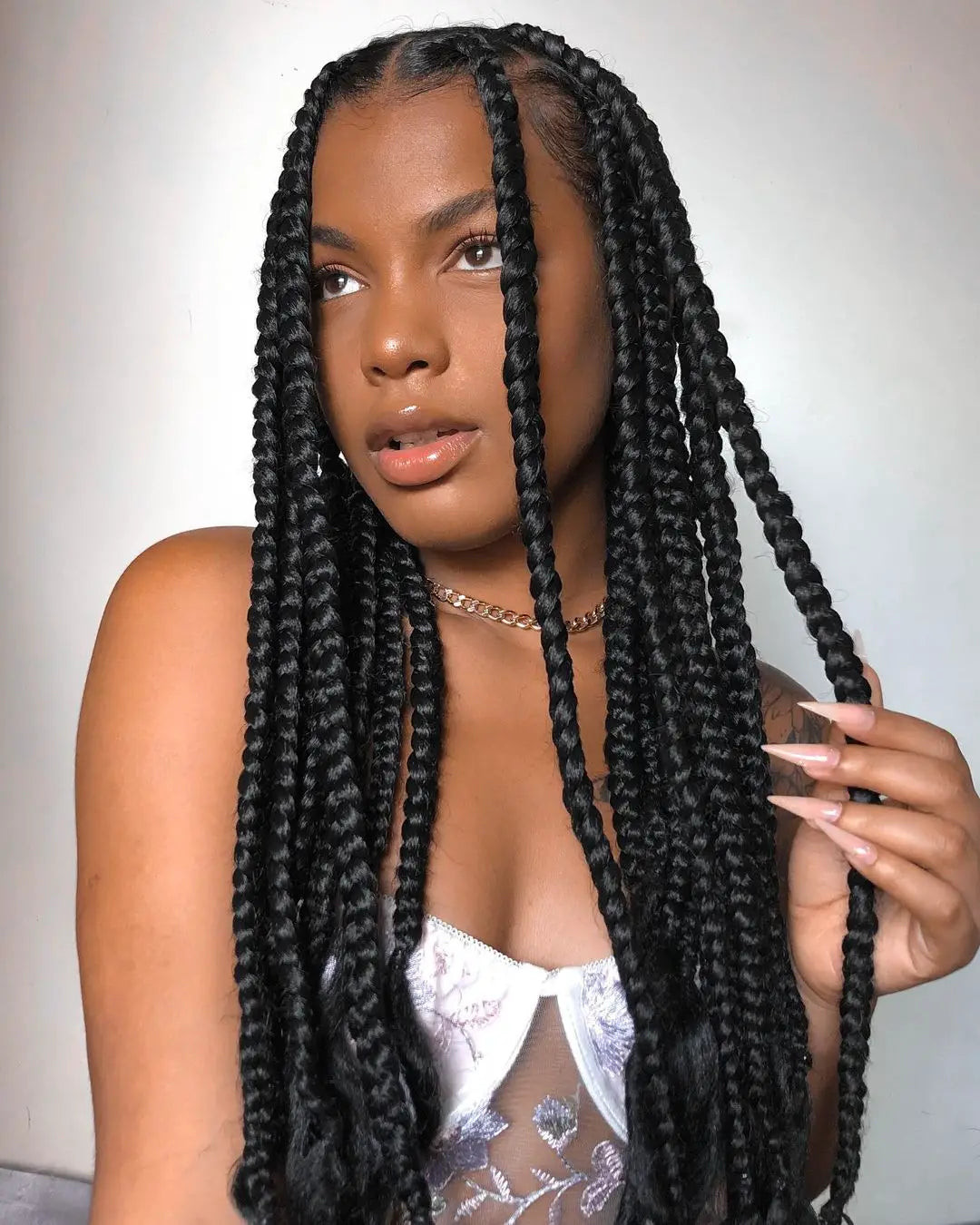 Voluminous Collarbone Length Braids Voluminous Collarbone Length Braids — Layered Knotless Braids 2027