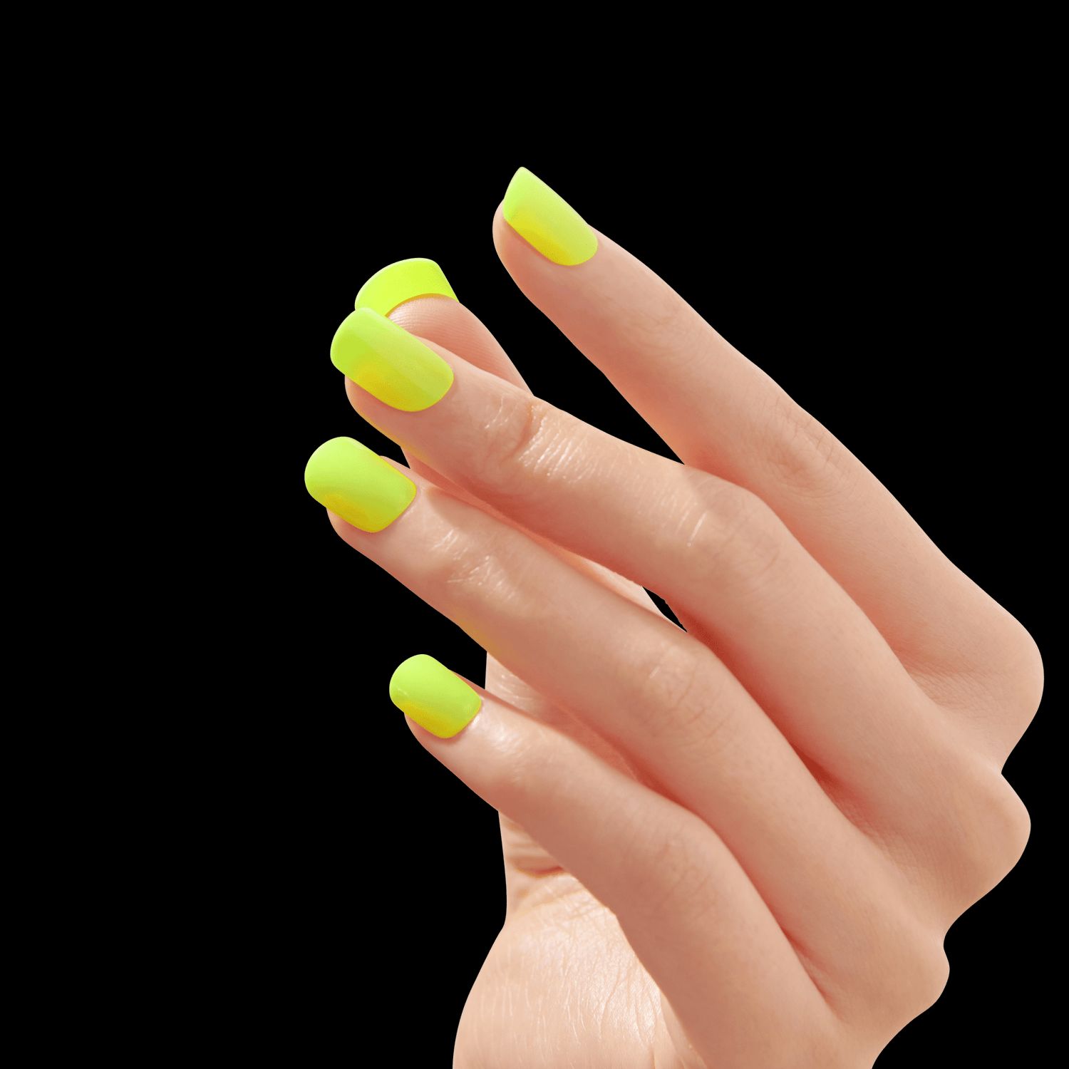 Matte Neon Yellow Short Squovals Matte Neon Yellow Short Squovals — Neon Matte Nails 2027
