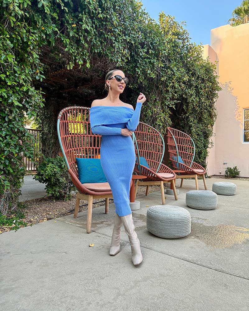 Off-the-Shoulder Sweater Dress for Evening Allure Sweater Dress Outfits 2027