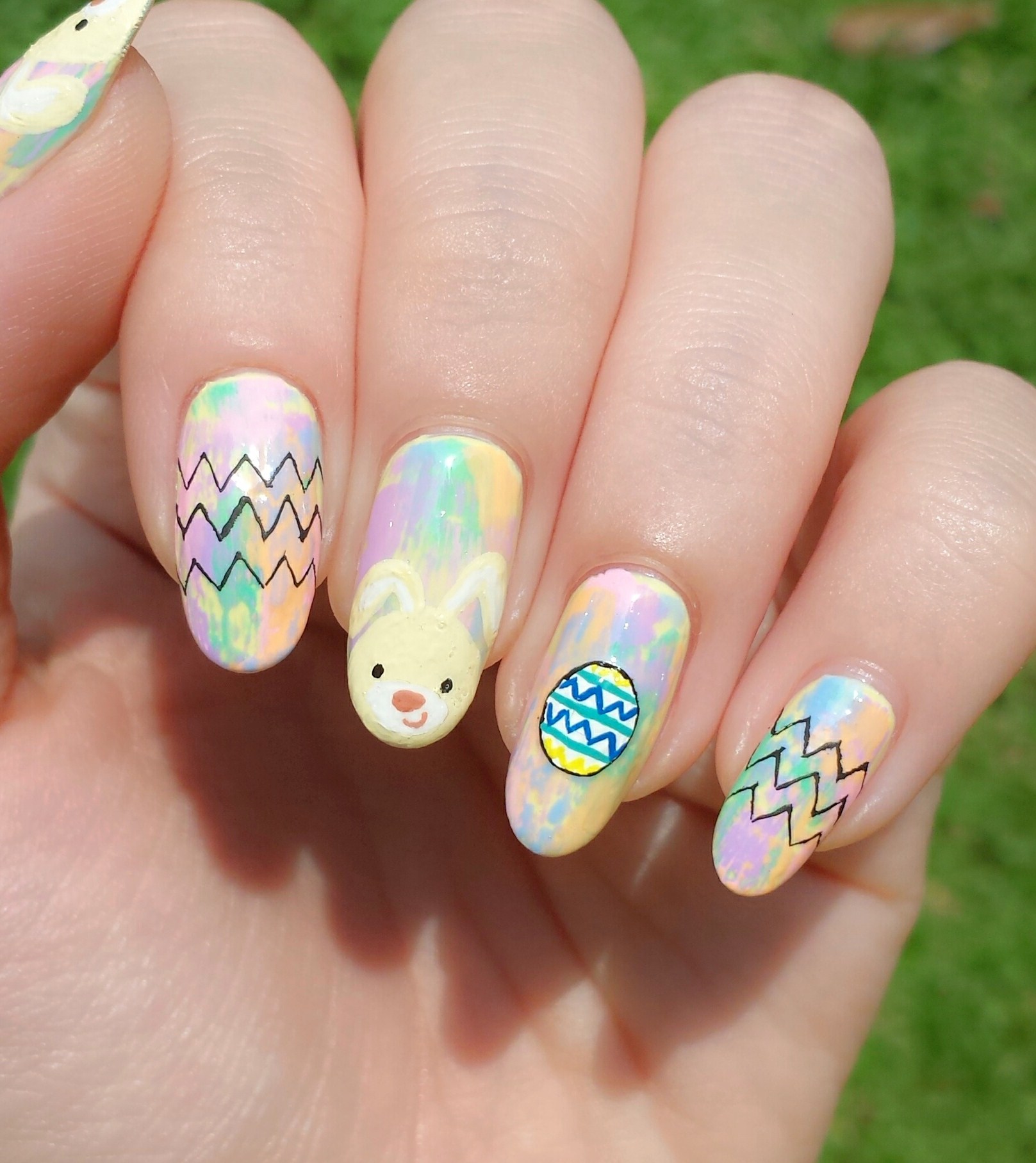 Pastel Pink Bunny Faces and Daisies Pastel Pink Bunny Faces and Daisies — Funny Bunny Nails 2027