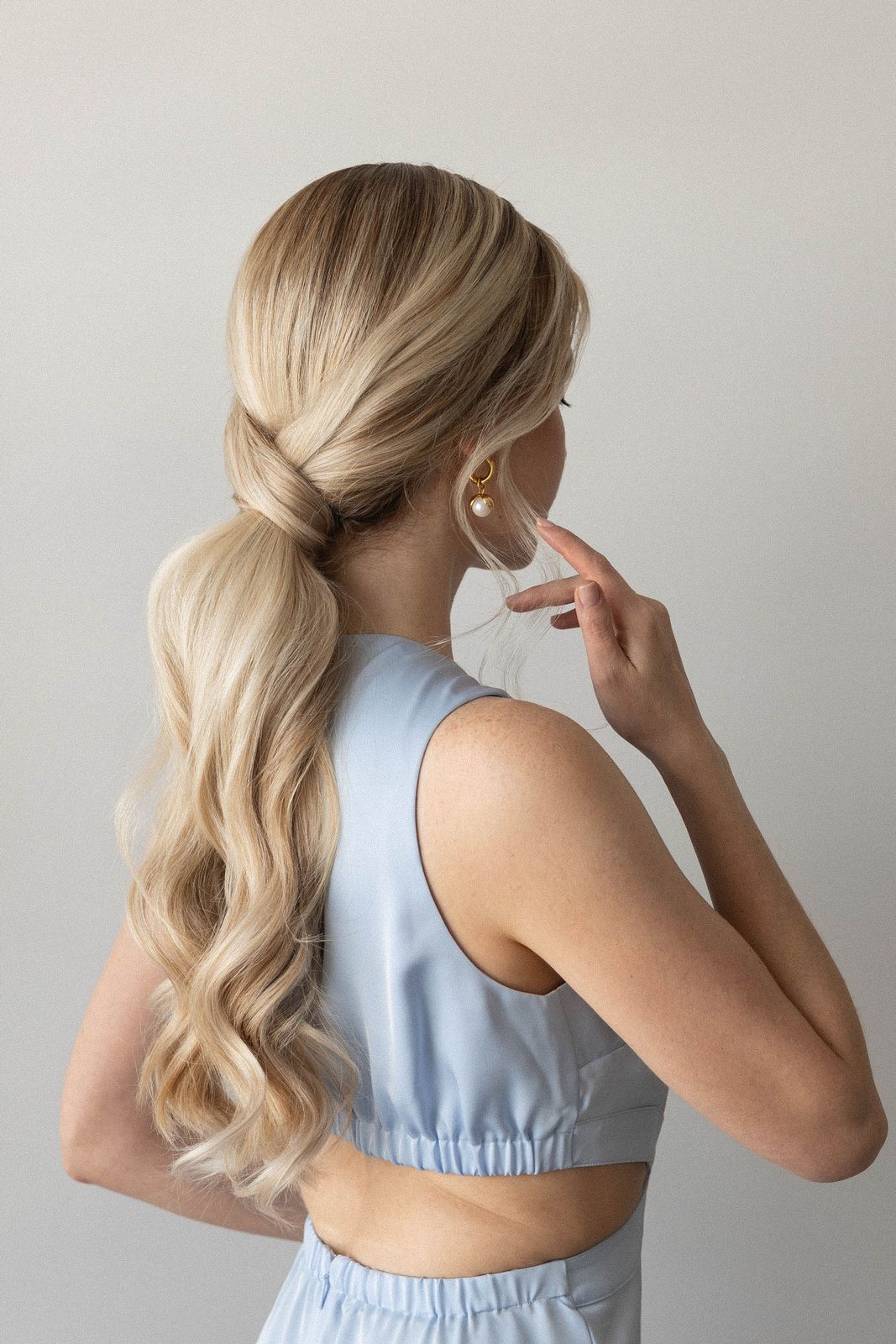 Ash Blonde With Darker Roots Visual Idea — Ponytail Hairstyles 2027 for Shoulder Length Hair