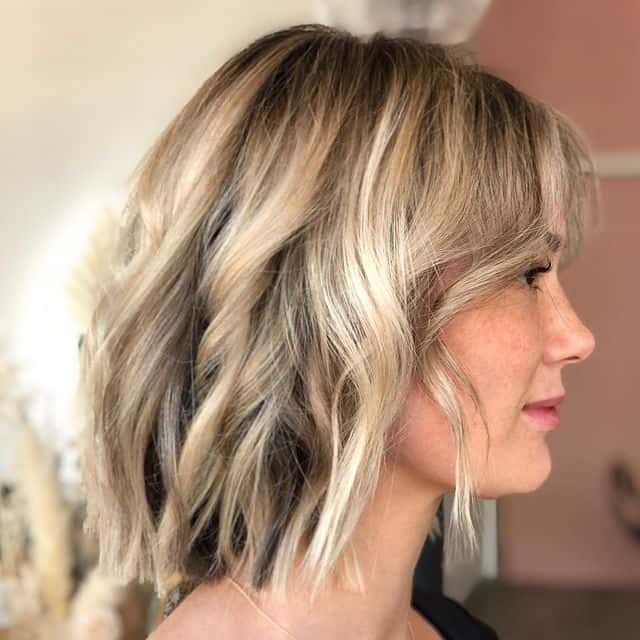 Chin Bob with Curtain Bangs and Ash Blonde — Low Maintenance Haircuts 2027
