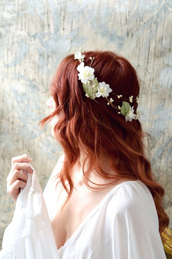 Red Visual Idea — Flower Crown Hairstyles 2027