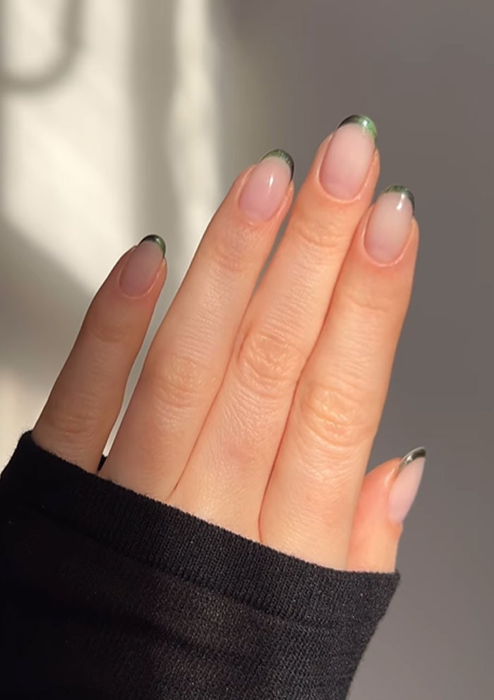 Orange French Tips Floral Accents Orange French Tips Floral Accents — French Tip Nails 2027 for Short Nail Beds