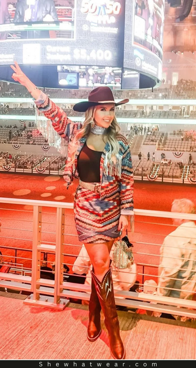 Fringed Jacket and Skirt Set with Statement Necklace Fringed Jacket and Skirt Set with Statement Necklace — Rodeo Outfits 2027