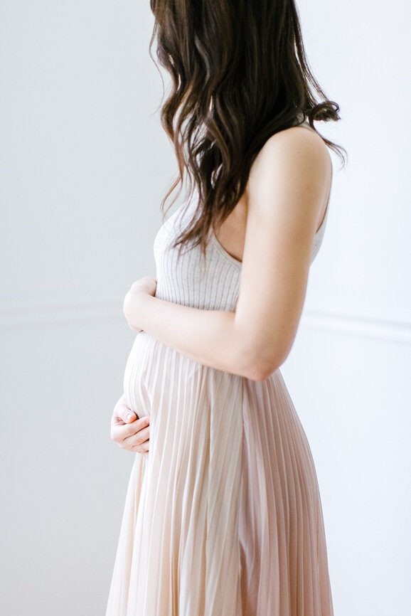 Textured Beige Ribbed Knit and Chiffon Maternity Dress Textured Beige Ribbed Knit and Chiffon Maternity Dress — Maternity Dresses 2027