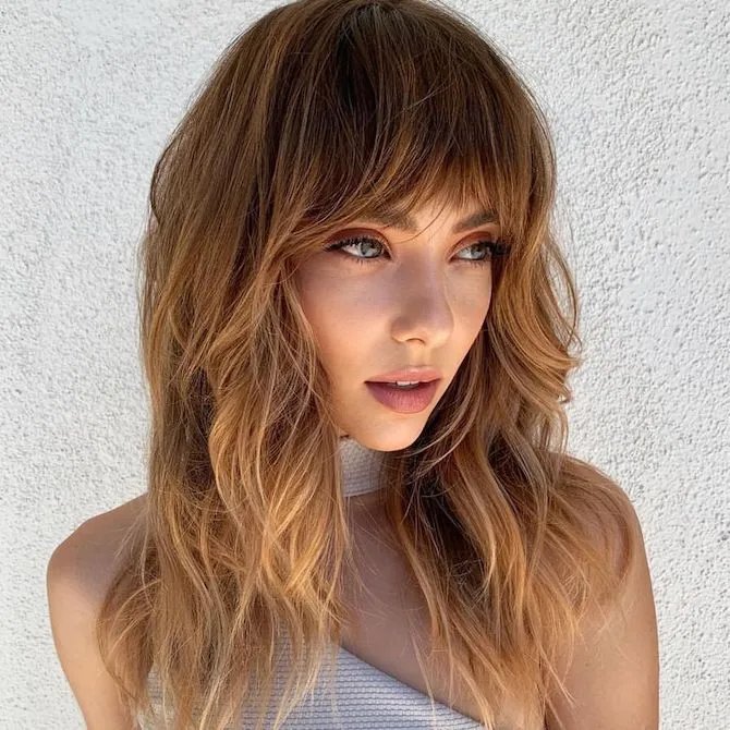 Collarbone Lob With Wispy Bangs Collarbone Lob With Wispy Bangs — Low Maintenance Bangs 2027