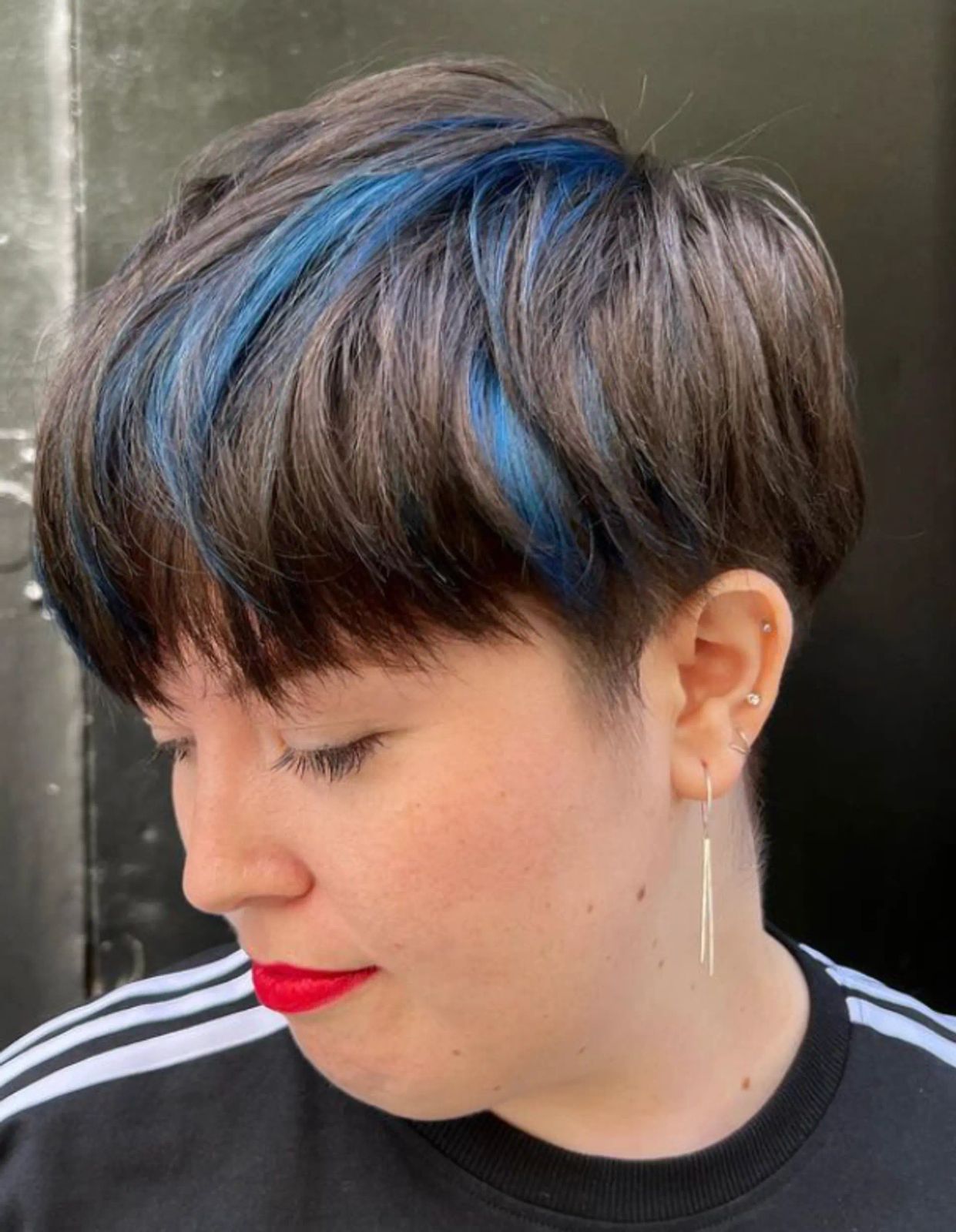Dark Base With Blue Highlights Visual Idea Dark Base With Blue Highlights Visual Idea — Ombre Pixie 2027
