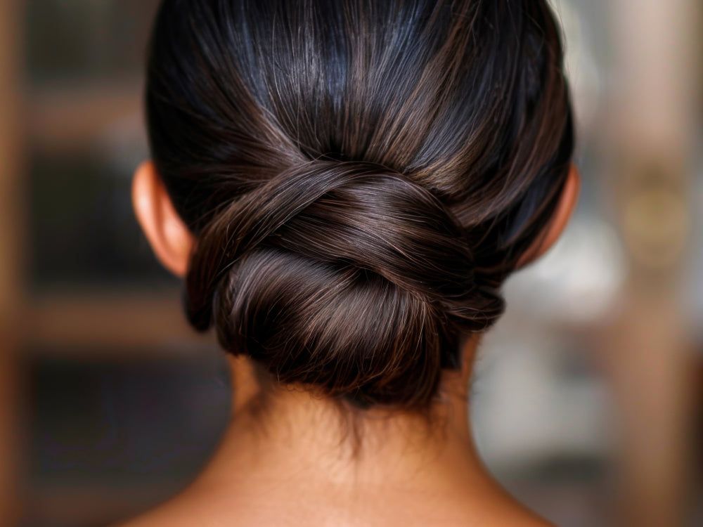 Polished Low Twisted Bun Polished Low Twisted Bun — Heatless Hairstyles 2027