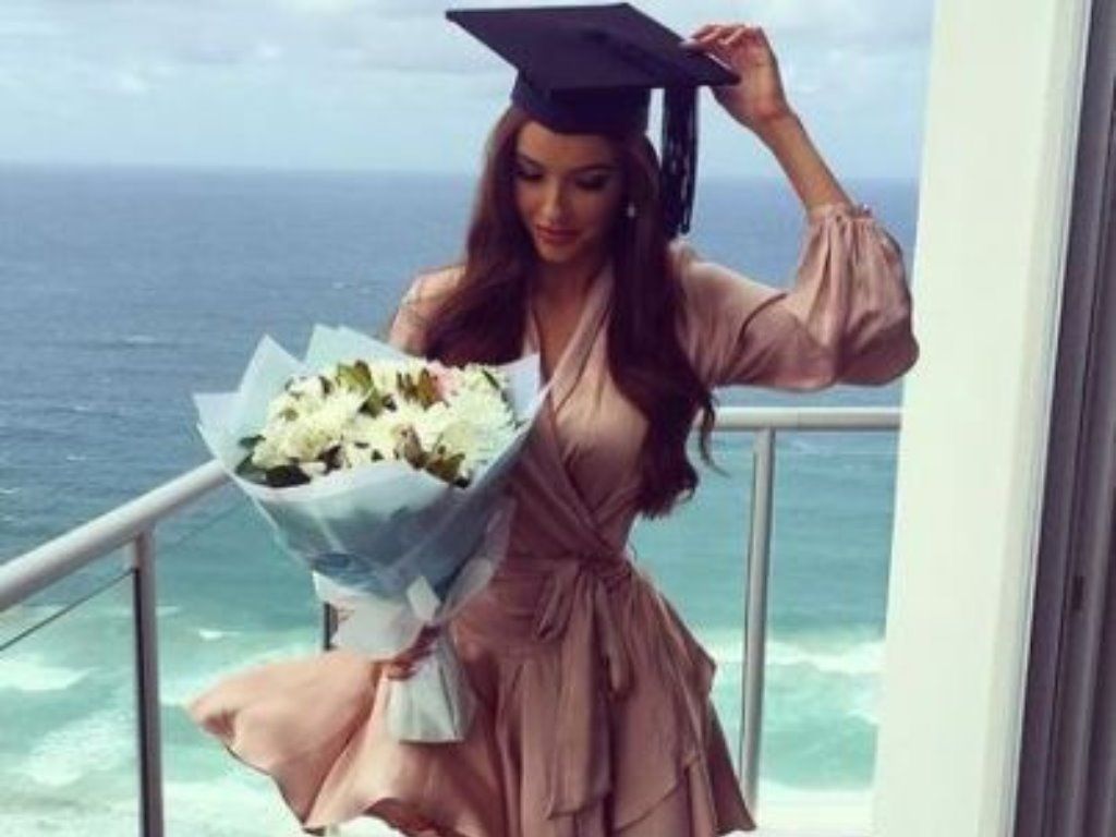 Pale Pink Satin Wrap Dress with Cap for a Celebratory Graduation — Graduation Speaker Outfits 2027