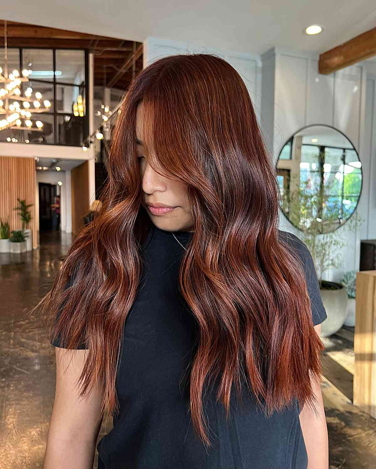Balayage Copper Blend on Collarbone Hair Balayage Copper Blend on Collarbone Hair — Copper Hair 2027 for Asian Women