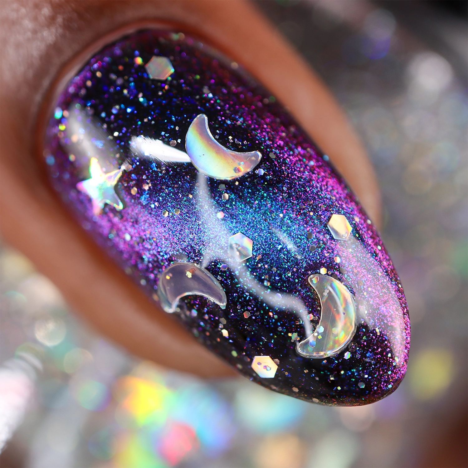 Medium Oval Dark Glitter Moon Charms Medium Oval Dark Glitter Moon Charms — Galaxy Nails 2027