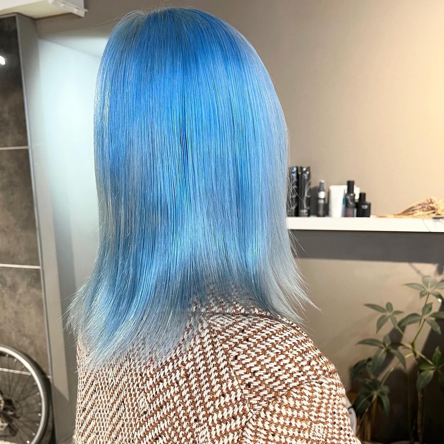 Sleek Sky Blue Blunt Bob Sleek Sky Blue Blunt Bob — Sky Blue Hair 2027