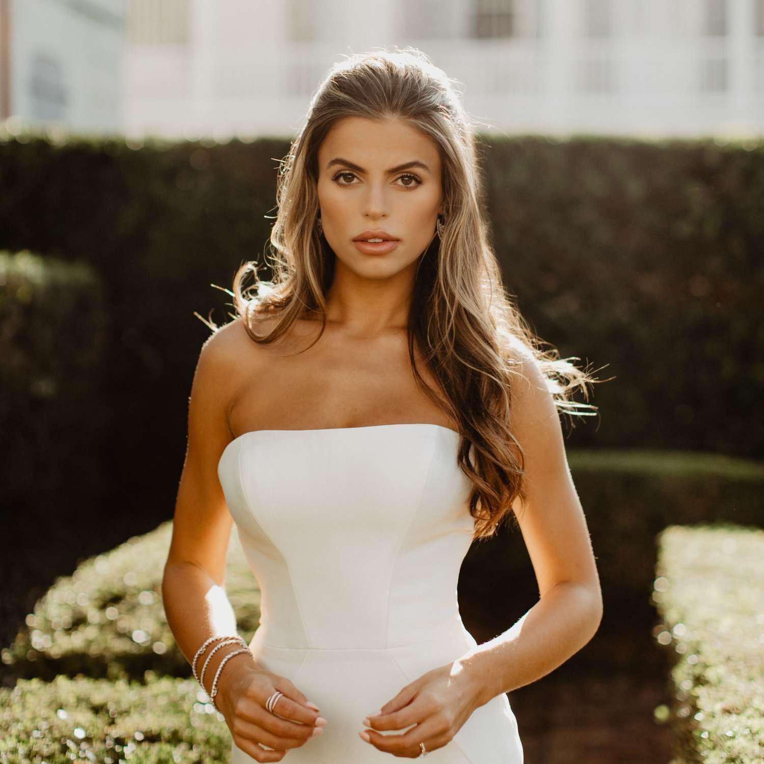 Thick Dark Blonde Blowout Waves — Prom Hair 2027 for Strapless Dress