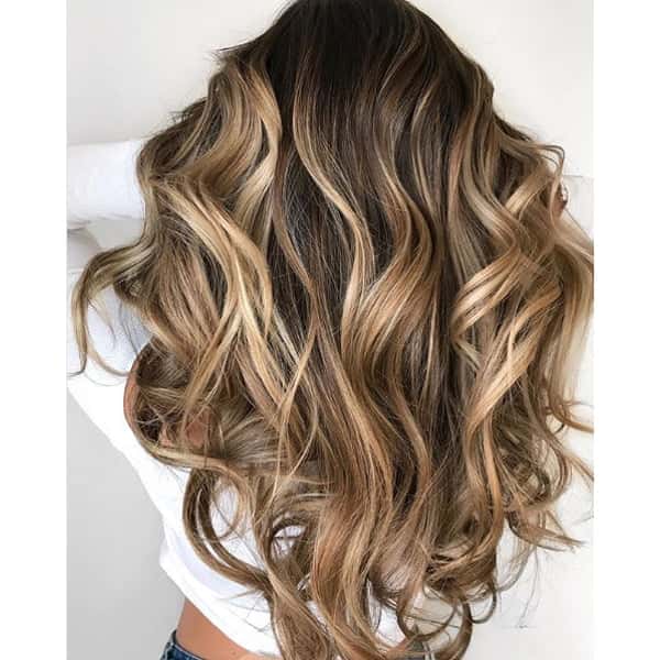 Dark Brown Base With Blonde Balayage Visual Idea — Balayage on Wavy Hair 2027