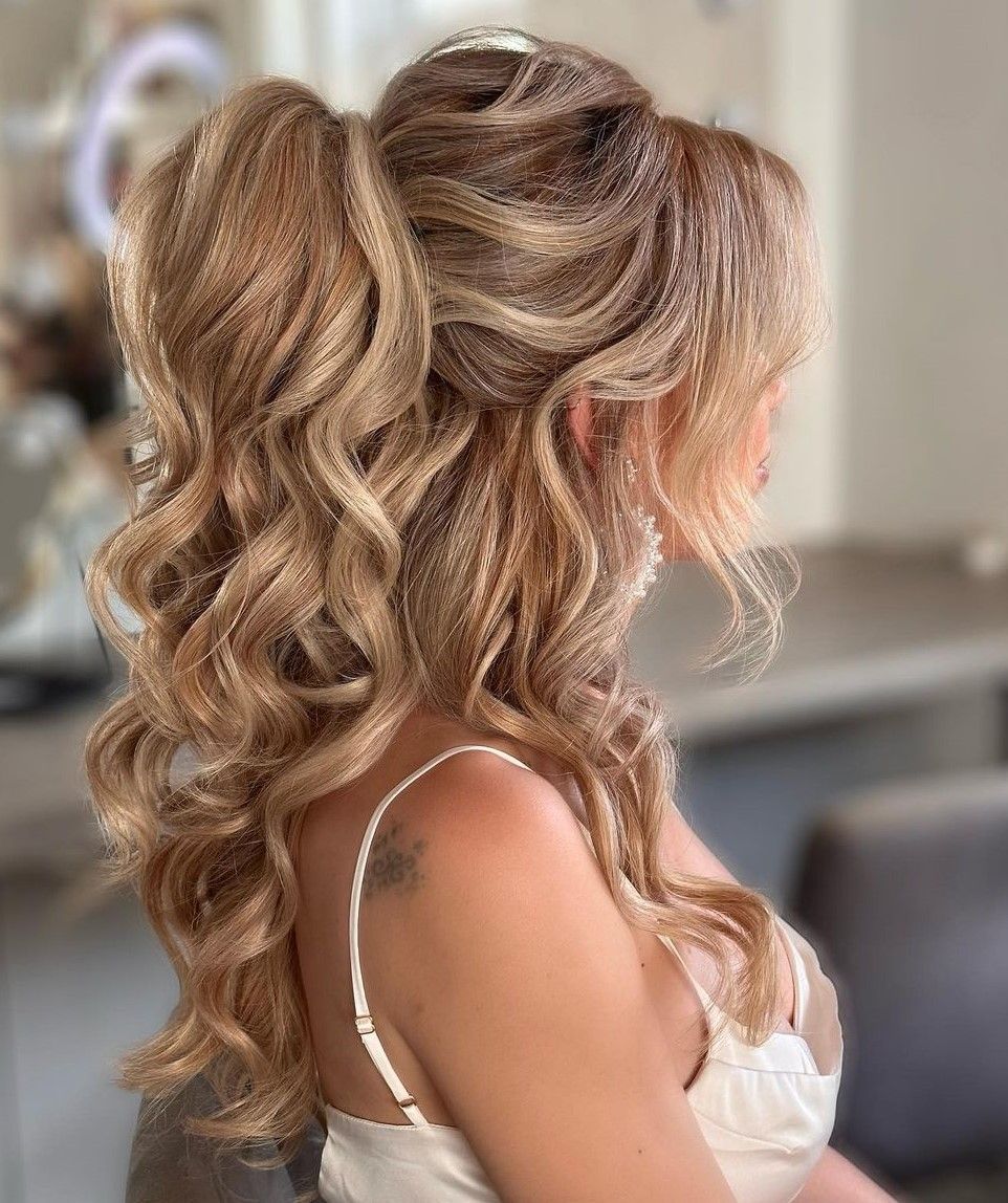 Long Visual Idea Long Visual Idea — Half Up Ponytail Hairstyles 2027
