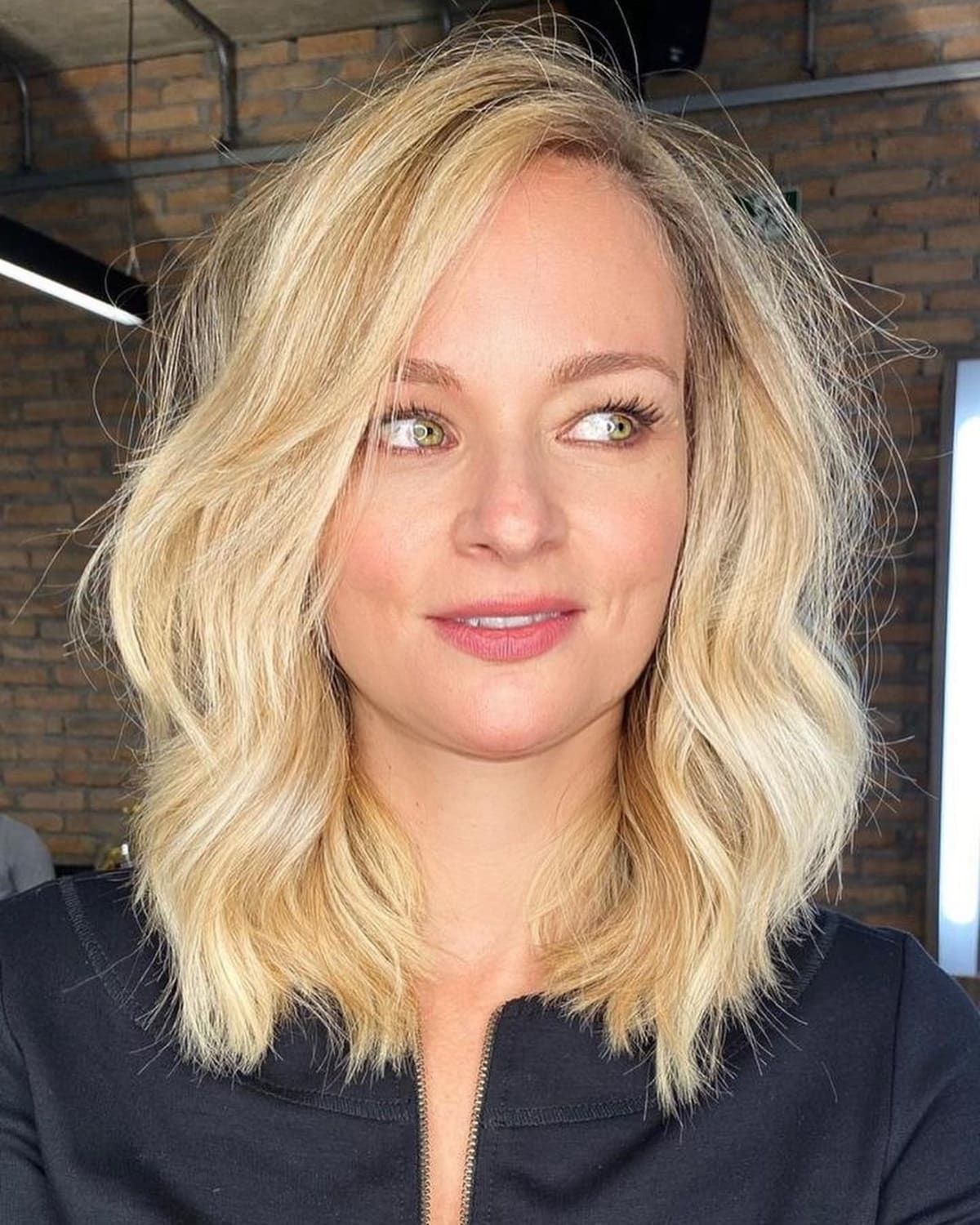Textured Lob With Ash Blonde Highlights Textured Lob With Ash Blonde Highlights — Hairstyles 2027 for Square Faces
