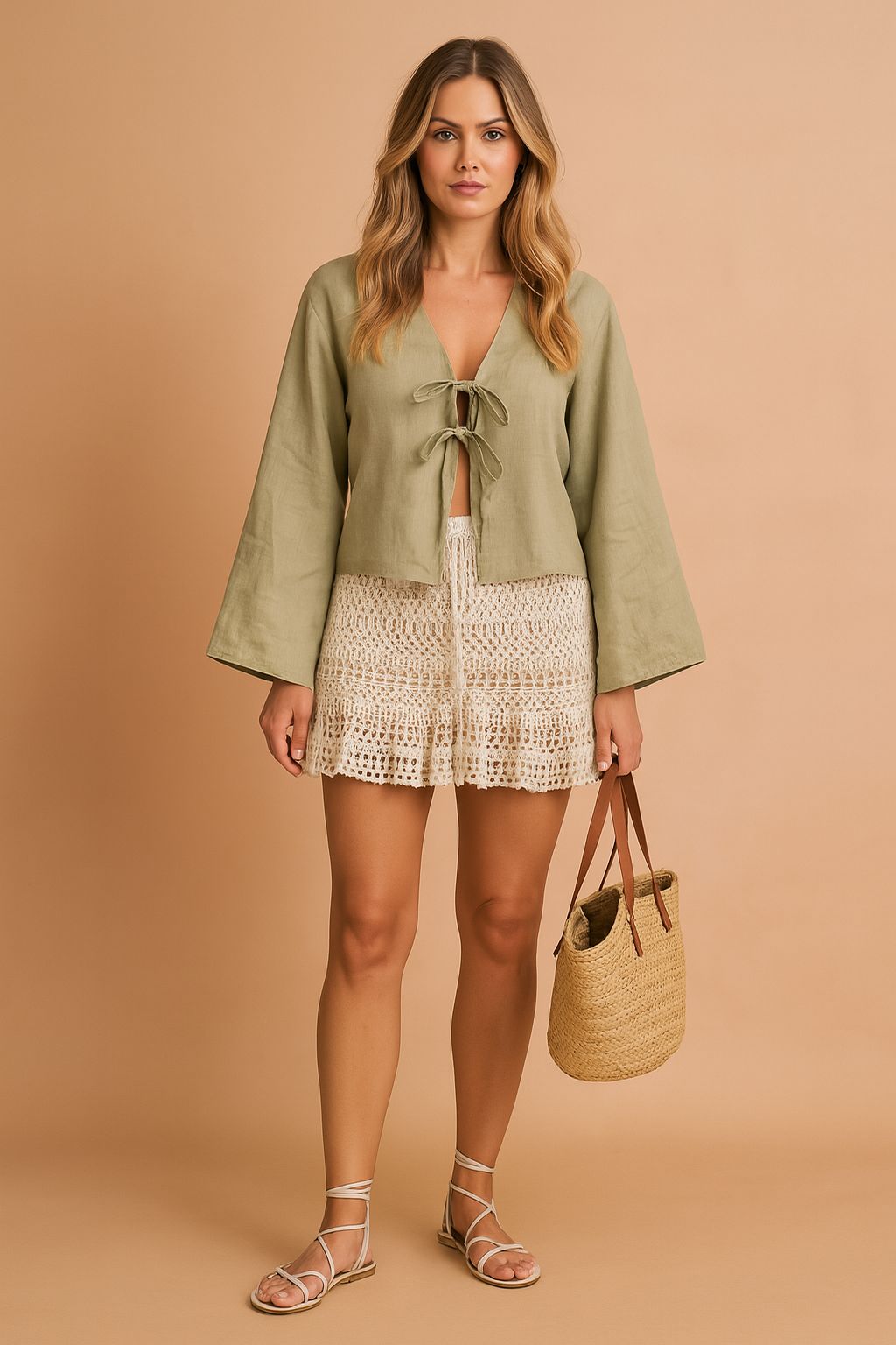 White Flat Sandals With Straps Outfit Idea White Flat Sandals With Straps Outfit Idea — Summer Blouse Outfits 2027