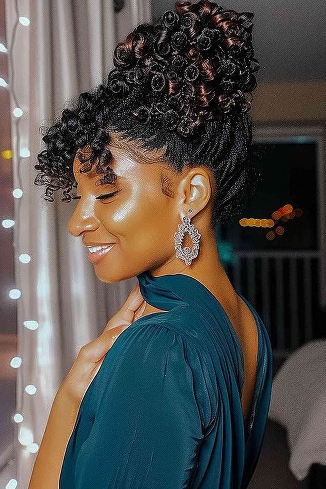Intricate Curly Updo With Auburn Highlights — Gala Hairstyles 2027