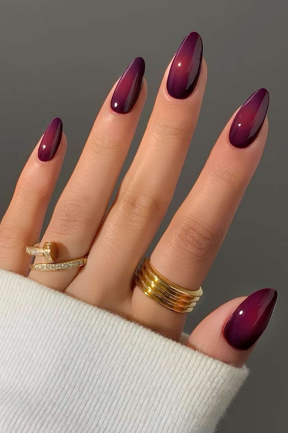 Luminous Jelly Gradient Burgundy — Burgundy Nails 2027