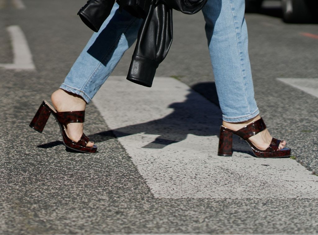 70s Flair: Tortoiseshell Mules with Denim 70s Flair: Tortoiseshell Mules with Denim — Platform Heels Outfits 2027