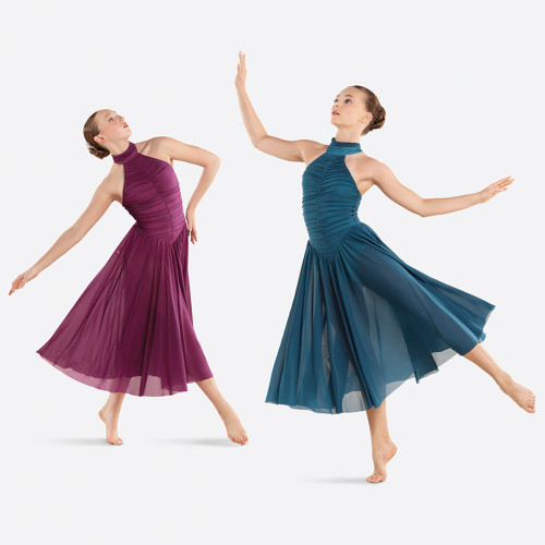 Flowing Halter Neck: Burgundy and Teal Dance Dresses Flowing Halter Neck: Burgundy and Teal Dance Dresses — Dance Outfits 2027
