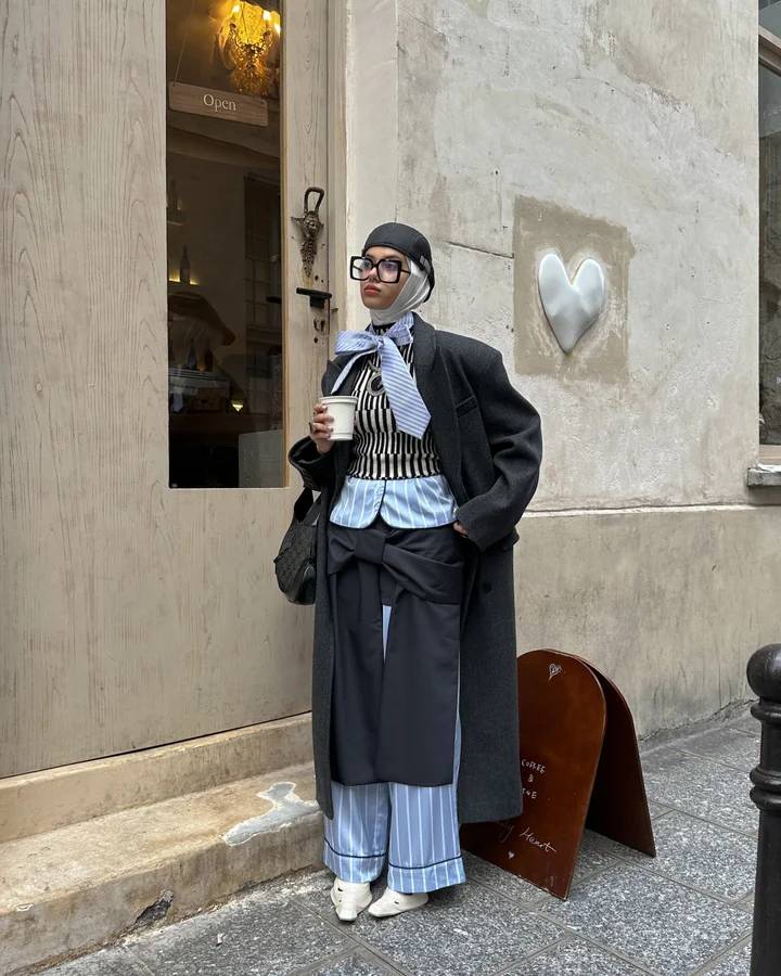 Avant-Garde Layering: Apron Skirt Over Wide-Leg Trousers Avant-Garde Layering: Apron Skirt Over Wide-Leg Trousers — Modest Outfits 2027