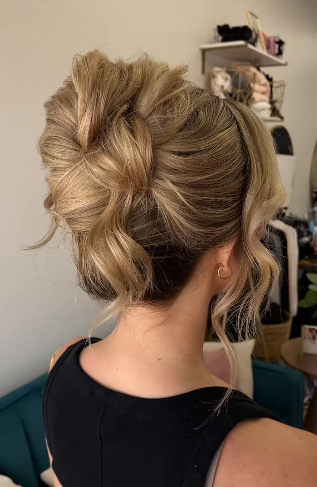 Voluminous Textured Updo — Wedding Updos 2027