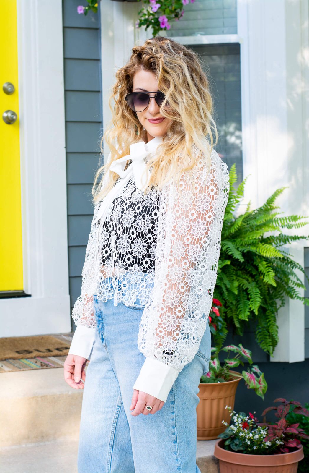 Light Wash Denim Jeans Outfit Idea Light Wash Denim Jeans Outfit Idea — Lace Blouse Outfits 2027