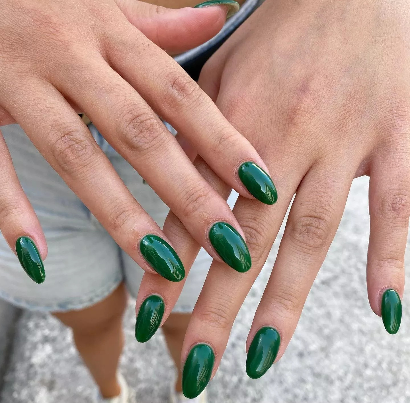 Flawless Glossy Emerald Almond Nails Flawless Glossy Emerald Almond Nails — Emerald Nails 2027