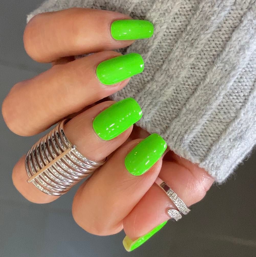 Bright Neon Green Visual Idea Bright Neon Green Visual Idea — Neon Acrylic Nails 2027