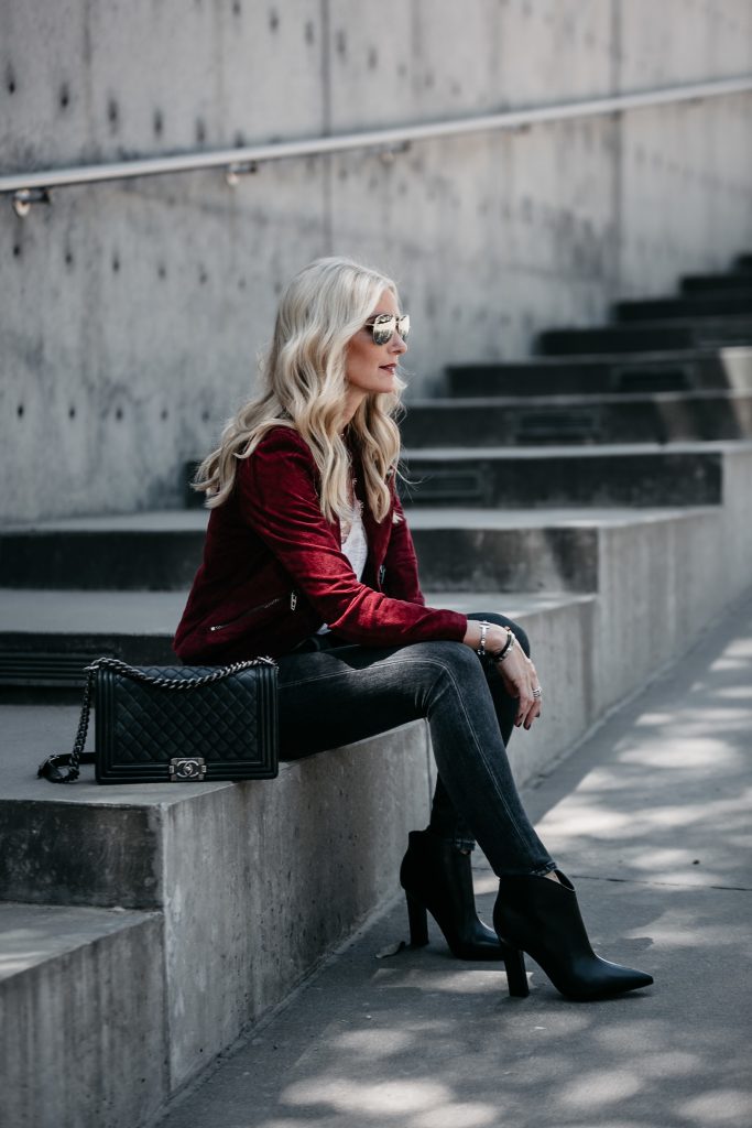 Edgy Game Day: Suede Jacket and Lace Top — Game Day Outfits 2026