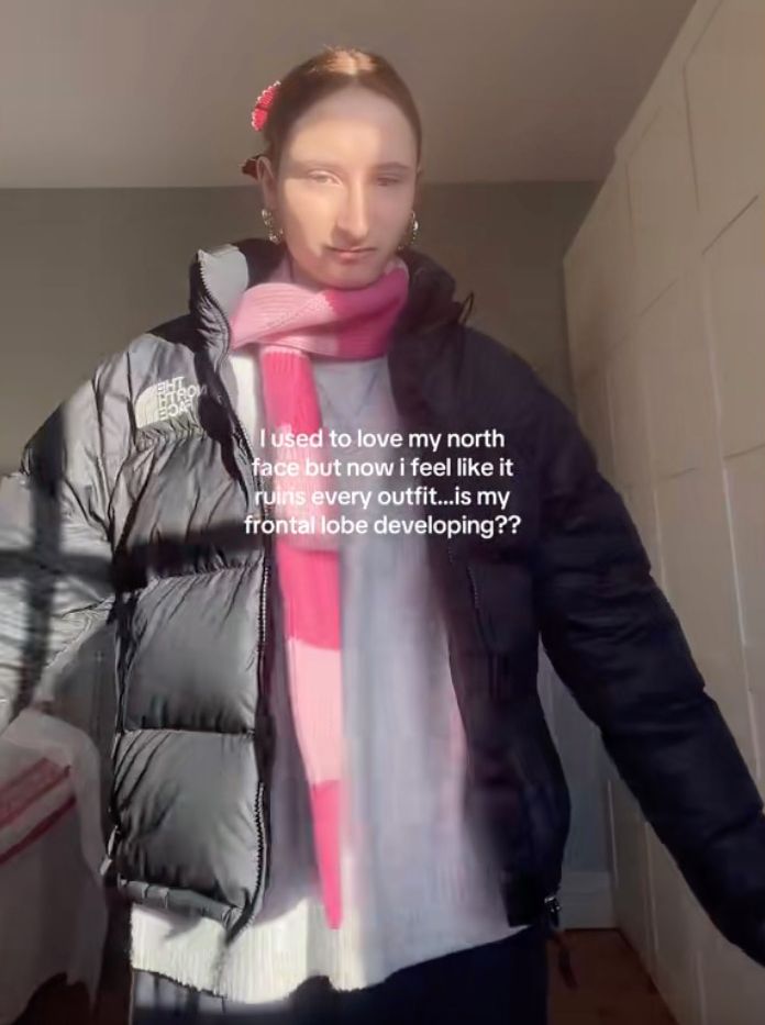 Oversized Puffer Jacket: Cozy Layers with Striped Scarf Oversized Puffer Jacket: Cozy Layers with Striped Scarf — TikTok Outfits 2027