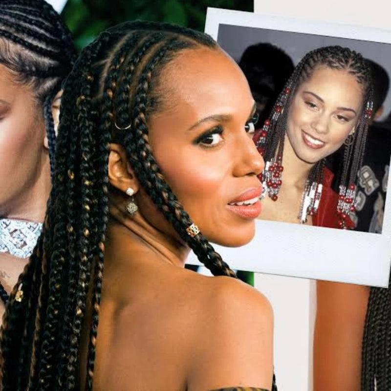 Mid-Back Braids With Mixed Beads — Tribal Braids 2027