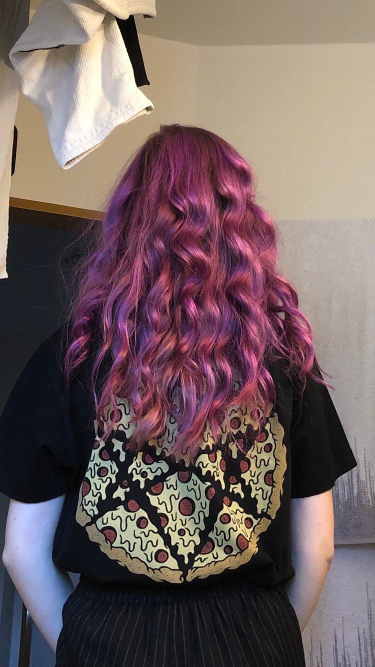 Mid-Back Vibrant Purple with Blonde Undertones Mid-Back Vibrant Purple with Blonde Undertones — Blonde 2027 with Purple Hair