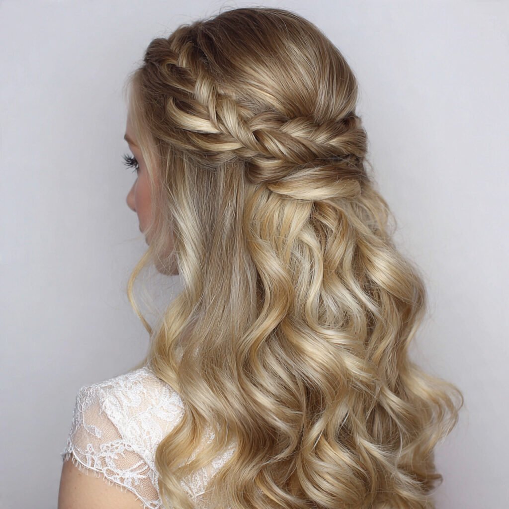 Ash Blonde Fishtail Braid Half-Up Ash Blonde Fishtail Braid Half-Up — Prom Hairstyles 2027 for Medium Hair